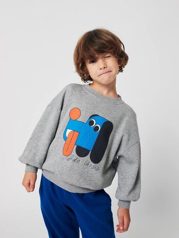 Bobo Choses grijs sweatshirt voor baby's en kids met honden print Bobo Choses grijs sweatshirt voor baby's en kids met honden print