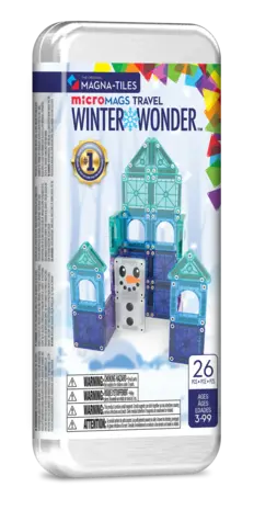 Magna Tiles magnetische tegels winter wonder micromags travel set 26 st Magna Tiles magnetische tegels winter wonder micromags travel set 26 st