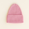 Hvid beanie merinowol roze Hvid beanie merinowol roze