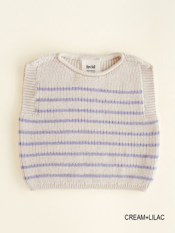 Hvid Harvey vest - Cream/Lilac