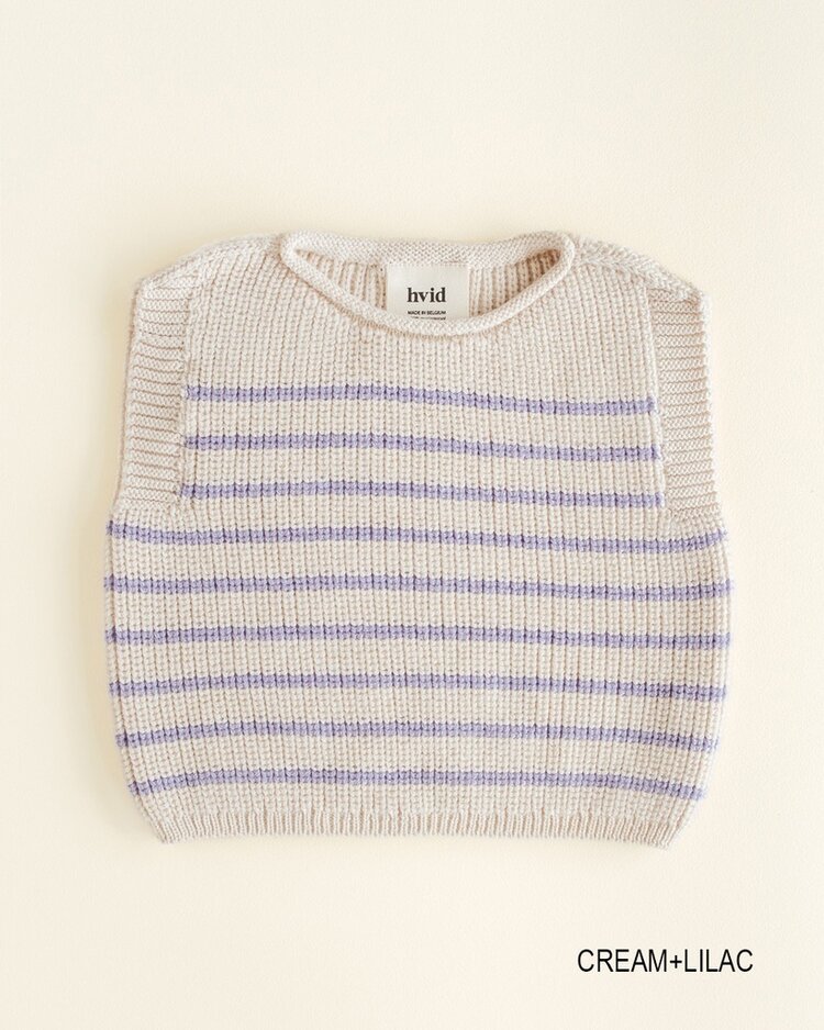 Hvid Harvey vest - Cream/Lilac