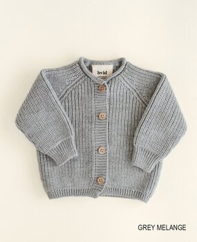 Hvid Cardigan Inga - Grey Melange