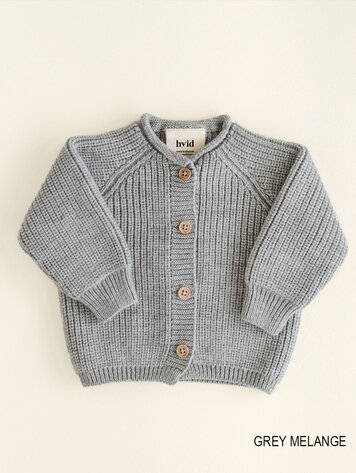 Hvid Cardigan Inga - Grey Melange