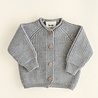 Hvid Cardigan Inga - Grey Melange Hvid Cardigan Inga - Grey Melange