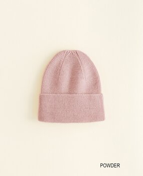 Hvid Beanie Fonzie NEWBORN - Powder