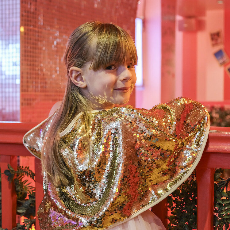 Rockahula Gold Sequin Cape