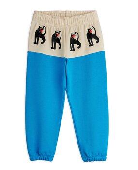 Mini Rodini Panther panel sweatpants blue