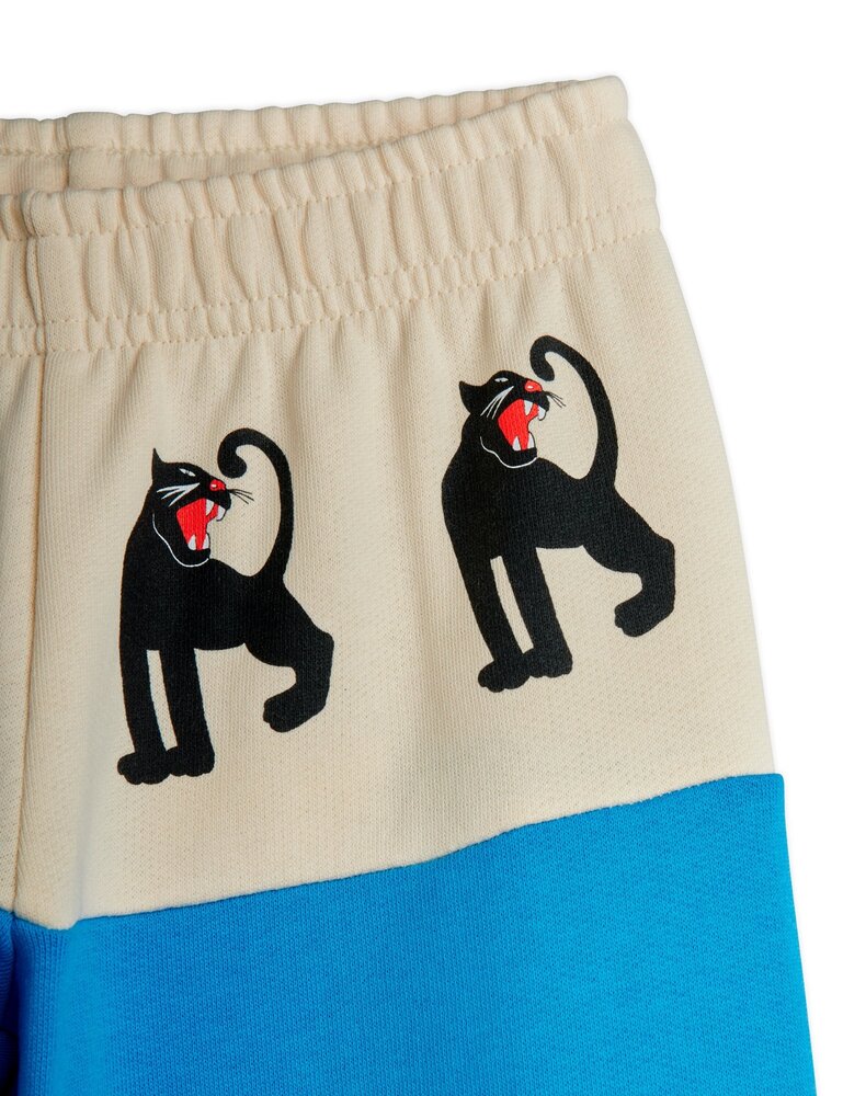 Mini Rodini joggingbroek blauw met panters Mini Rodini joggingbroek blauw met panters