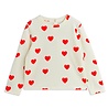 Mini Rodini Hearts aop velour top white
