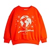 Mini Rodini rode sweater met witte print