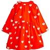 Mini Rodini Hearts aop woven dress red Mini Rodini Hearts aop woven dress red