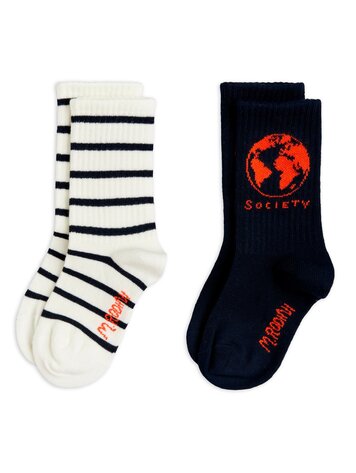 Mini Rodini Society 2-pack socks