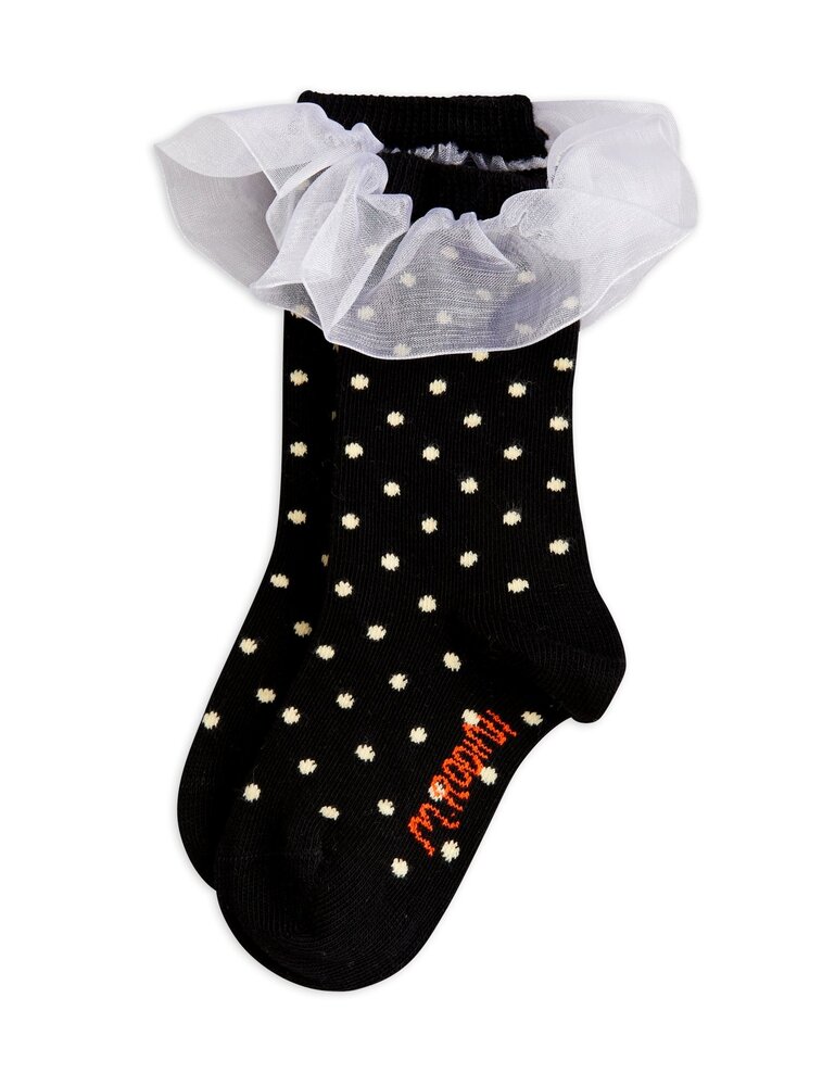 Mini Rodini Polka dot frill 1-pack socks Mini Rodini Polka dot frill 1-pack socks