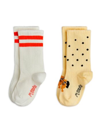 Mini Rodini Doggie 2-pack baby socks