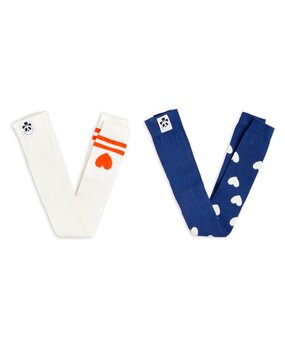 Mini Rodini Hearts 2-pack leggings multi