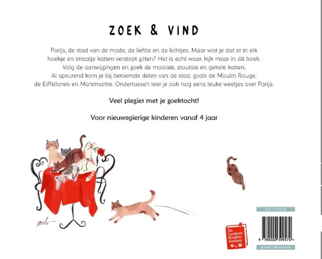 Boeken Zoekboek: Katten in Parijs 4+ Boeken Zoekboek: Katten in Parijs 4+