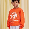Mini Rodini rode sweater met witte print