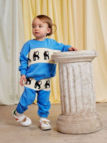 Mini Rodini Panther panel sweatpants blue Mini Rodini Panther panel sweatpants blue