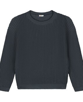 Yuki Kidswear Chunky knitted WOMEN’S sweater - Charcoal S Yuki Kidswear Chunky knitted WOMEN’S sweater - Charcoal S
