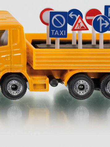 Siku SK1322 Vrachtwagen met verkeersborden