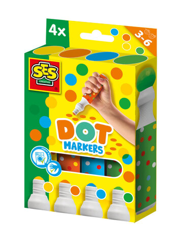 SES Dot markers - 4 kleuren XXL