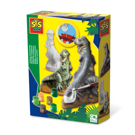 SES Gieten en schilderen  T-rex - gips gieten en verven