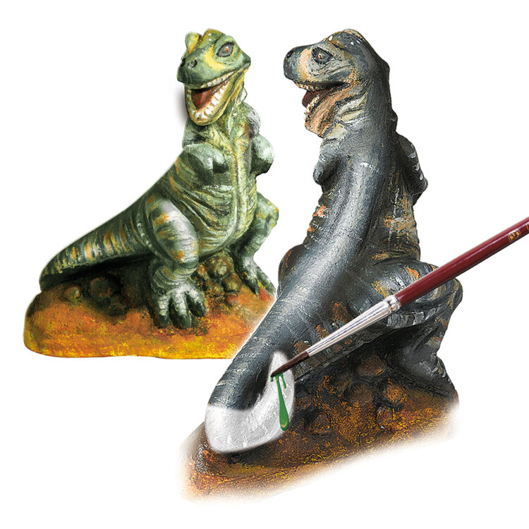 SES Gieten en schilderen  T-rex - gips gieten en verven