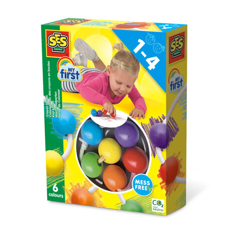 SES My first - Krijt kralen - eerste kleurkrijtjes voor peuters