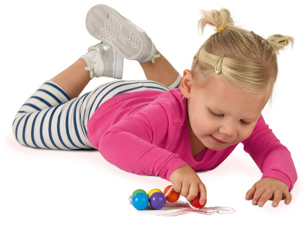 SES My first - Krijt kralen - eerste kleurkrijtjes voor peuters