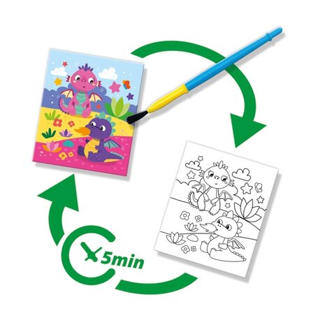 SES kleuren met water  Fantasie - kleurboek met hervulbare waterstift