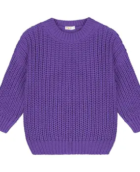 Yuki Kidswear Chunky knitted sweater - Amethyst Yuki Kidswear Chunky knitted sweater - Amethyst