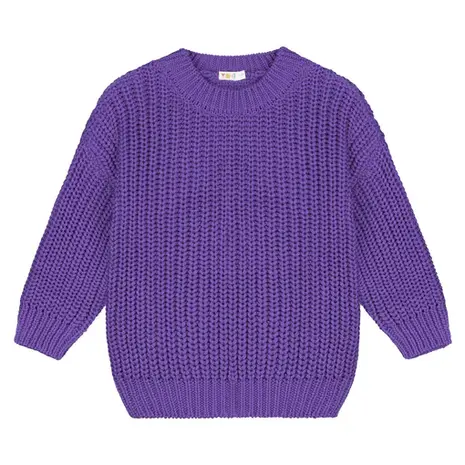Yuki Kidswear Chunky knitted sweater - Amethyst Yuki Kidswear Chunky knitted sweater - Amethyst