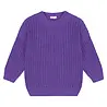 Yuki Kidswear chunky knitted sweater amethyst - gebreide paarse trui