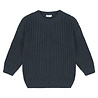 Yuki Kidswear chunky knitted sweater - donkergrijze gebreide kindertrui