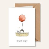 Juulz Illustrations Felicitatie kaart geboorte mozes mandje