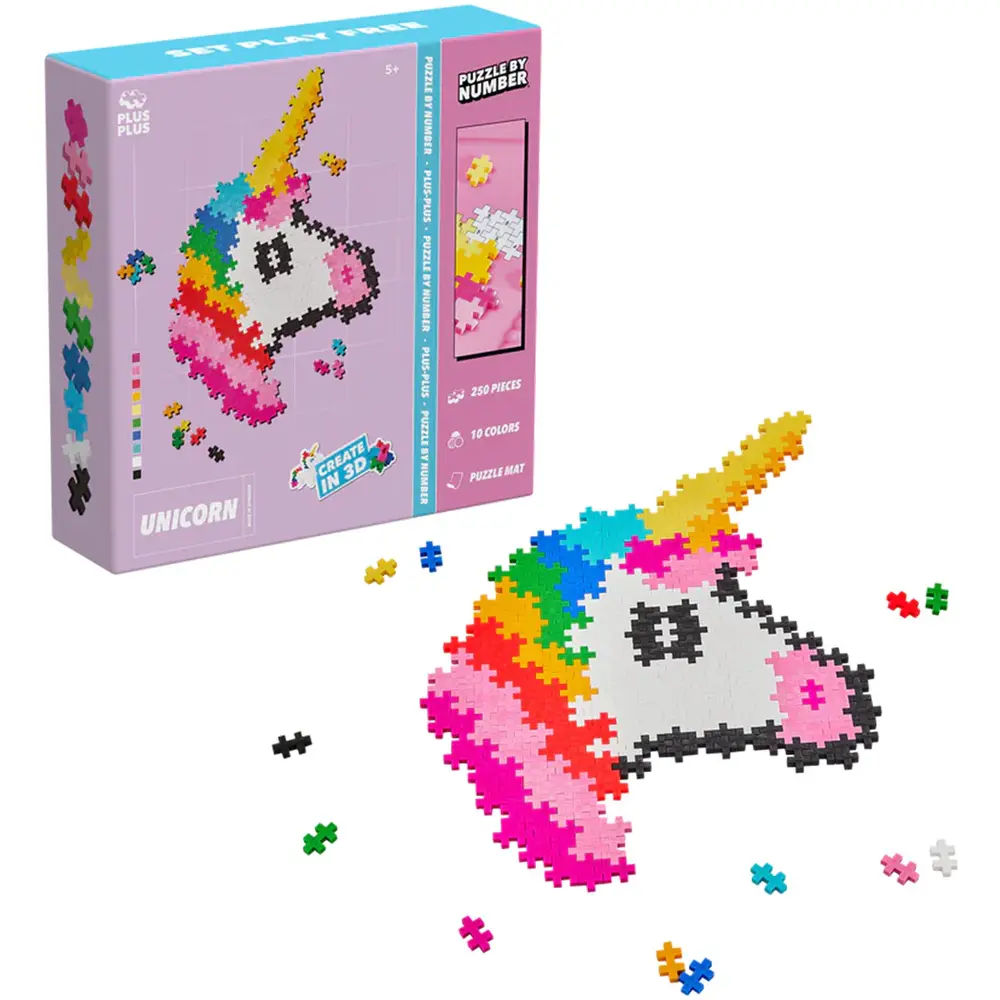 Plus Plus Puzzle by Number - Eenhoorn 250ST Plus Plus Puzzle by Number - Eenhoorn 250ST