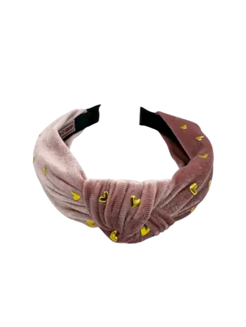 Altijd Knap Haarband Velvet Hearts Roze