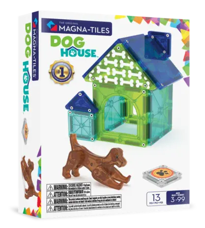 Magna Tiles Dog House 13ST - Magnetische bouwplaten met hondje