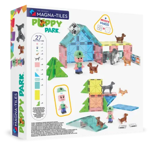 Magna Tiles Puppy Park – magnetische bouwset met puppy figuren