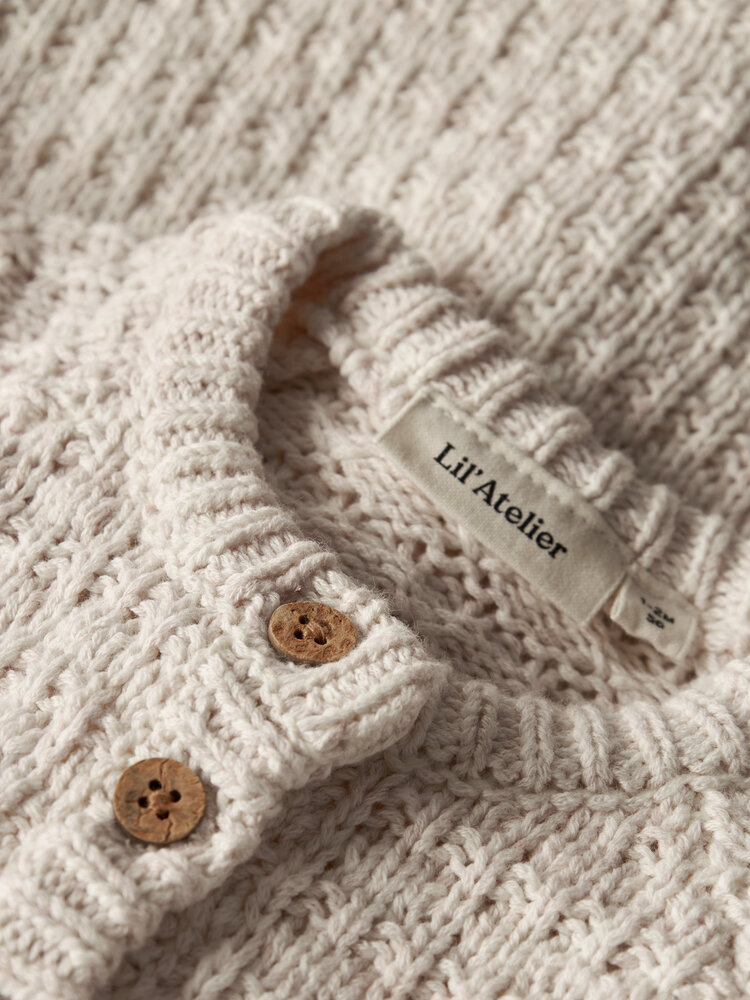 Lil Atelier baby vestje Novelle Peach melange