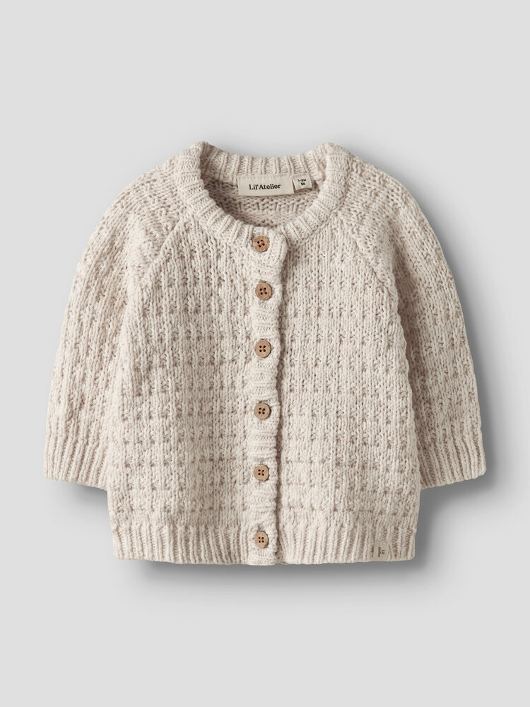 Lil Atelier baby vestje Novelle Peach melange