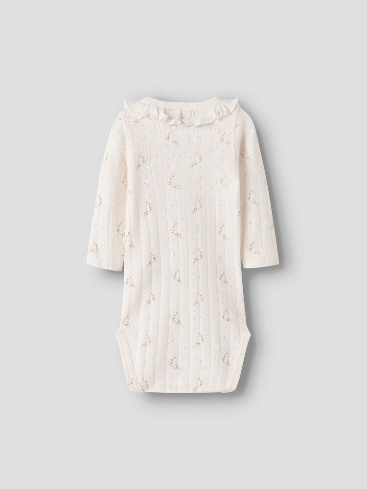 Lil Atelier 13251095 NBFRACHELLO RIA LS SLIM BODY LIL Coconut Milk FLOWER