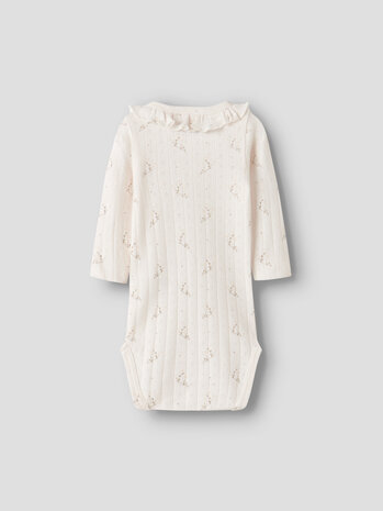 Lil Atelier 13251095 NBFRACHELLO RIA LS SLIM BODY LIL Coconut Milk FLOWER