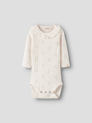 Lil Atelier 13251095 NBFRACHELLO RIA LS SLIM BODY LIL Coconut Milk FLOWER