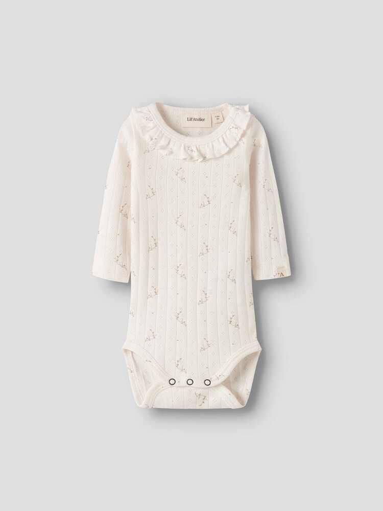 Lil Atelier 13251095 NBFRACHELLO RIA LS SLIM BODY LIL Coconut Milk FLOWER