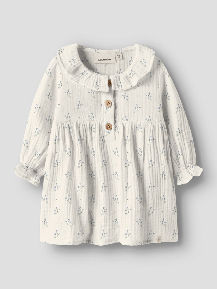 Lil Atelier losvallend jurkje  voor baby's met print en lange mouwen
