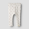 Lil Atelier legging voor baby's met hartjes print coconut milck Lil Atelier legging voor baby's met hartjes print coconut milck