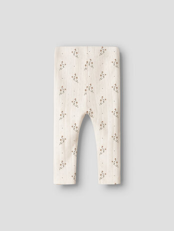 Lil Atelier 13251103 NBFRACHELLO RIA SLIM LEGGINGS LIL Coconut Milk FLOWER