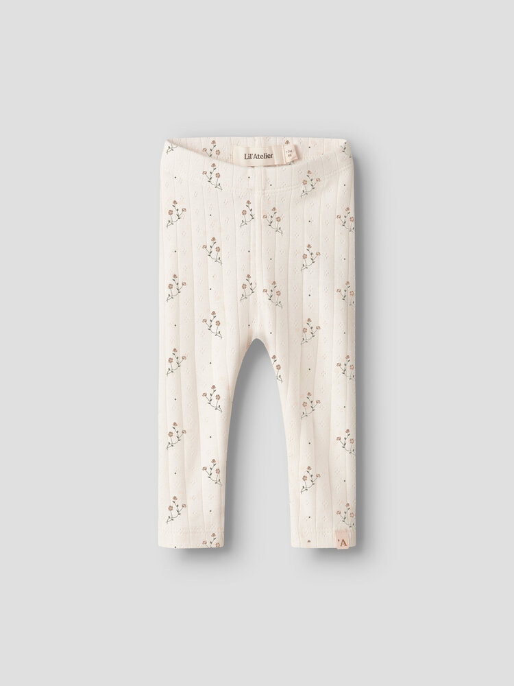 Lil Atelier 13251103 NBFRACHELLO RIA SLIM LEGGINGS LIL Coconut Milk FLOWER