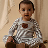 Lil Atelier slim fit rib romper lange mouw met streepjes Lil Atelier slim fit rib romper lange mouw met streepjes
